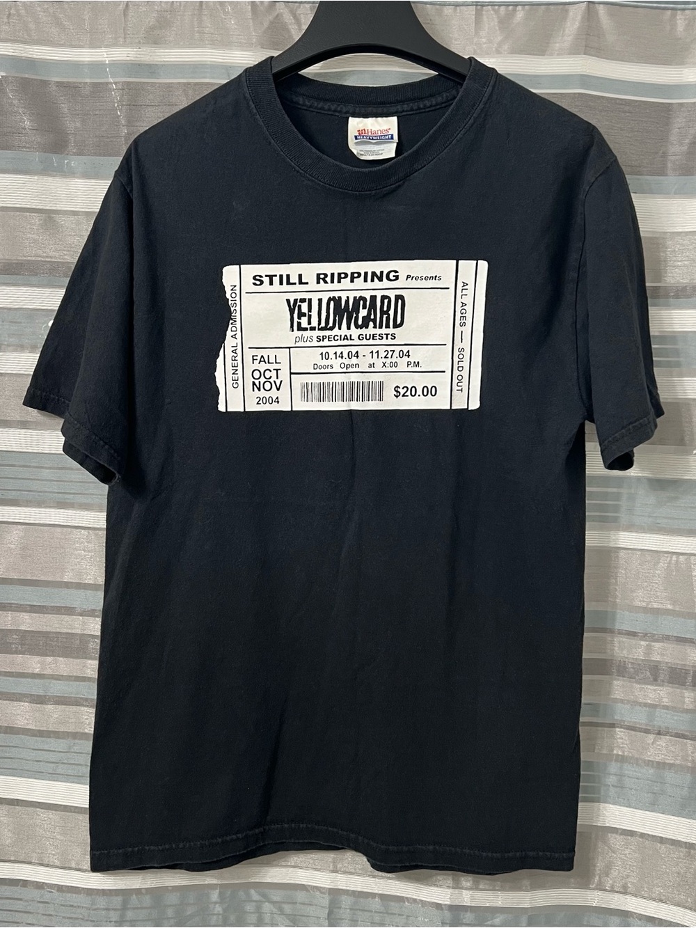 Y2K Yellowcard Band Still Ripping Tour Black Graphic Tee